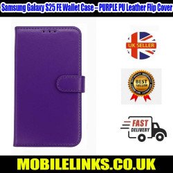 Samsung Galaxy S25 FE Wallet Case – Purple PU Leather Flip Cover, Card Slots
